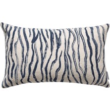 Fumeyabi Alice Wavy Kırlent Lacivert 30X50