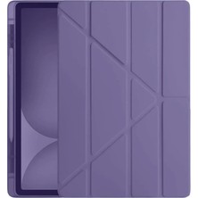 Fumeyabi Apple iPad Pro 11 (2024) Kılıf Kalemlikli Hugo Tablet Kılıfı - Mor
