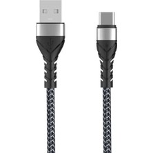 Odea Psr Aksesuar Siyah Siyah Bax Type - C USB Kablo 1m ile Uyumlu