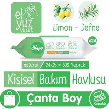 Universal Natural Kişisel Bakım Havlusu Çanta Boy 24X25 (600 Yaprak)