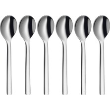 Fumeyabi Nuova 6 Parça Espresso Kaşığı Seti, 11 Cm, Cromargan® Yüksek Kaliteli Parlak Paslanmaz Çelik, Bulaşık Makinesinde Yıkanabilir