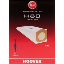 Universal H80 Elektrikli Süpürge Torbaları, Orijinal, Kağıt, Koku Önleyici, Ekstra Kapasiteli, Syrene Elektrikli Süpürgelerle Uyumlu, 5 Adet