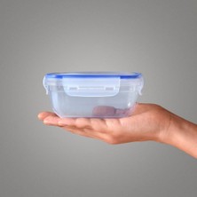 Universal Lock&fresh 3 Parça Kare Saklama Kabı Seti - Silikon Contalı, Hava Geçirmez, 500 Ml, 900 Ml, 1500 Ml, Modüler ve Istiflenebilir Tasarım, Gıdalar Için Uzun Süre Tazelik