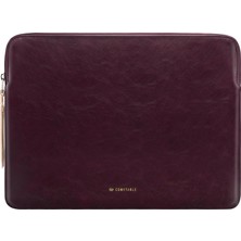 Universal iPad Air 13" M3 2025, iPad Pro 13" M5 2025 ile Uyumlu Tablet Kılıfı Sihirli Klavye ve Kalem Tutuculu - Pu Deri Çanta Ince Koruyucu Kılıf - Berry Brown