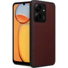 Fumeyabi Xiaomi Redmi 13C Kılıf Aras Deri Kapak - Bordo