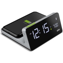 Fumeyabi Dijital Çalar Saat, Va-Lcd Ekranlı, 10 W Qi Kablosuz Hızlı Şarj Pedi, Arka Plan Aydınlatmasının Otomatik Uyumu, Hızlı Set, Sinyal Sesi Alarmı, Gri, Model BC21GEU.