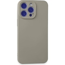 Fumeyabi Apple iPhone 15 Pro Max Kılıf Nano Içi Kadife Silikon - Titan Gri