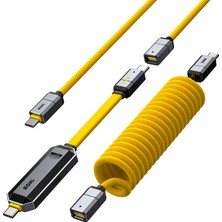 Odea Aohı Spliceable 2'si 1 Arada Hızlı Şarj ve Veri Depolama Kablosu Seti, 240W Pd 3.1 USB C - USB C Kablosu, 512GB USB C Flash Sürücü, Macbook, iPhone 15, Galaxy S24 Için USB 3.2 Gen2+Tip C SSD USB