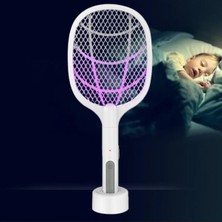 Junglee Elektrikli Sineklik Raket USB Şarj Edilebilir Fly Uv Işık Lambası ile Şarjlı Sinek Öldürücü Tuzak