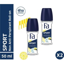 Odea Fa Sport Roll-On 50 ml Erkek Deodorant - 2 Adet 48 Saat Kalıcı Turunçgil Ferahlığı