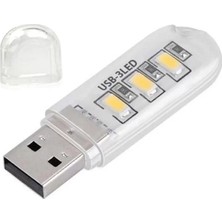Hubrendy Sh Powermaster PM-34390 Flash Bellek Görünümlü Taşınabilir 3 LED Beyaz Işık USB Gece Lambası