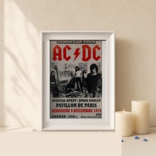 Etiler Home Premium Epoksi Retro Rock Tablo Koleksiyonu – Çerçeveli, Uv Baskı Duvar Dekoru Koleksiyonu – AC&DC (79') – 20 x 30 cm