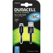 Universal Lightning USB Kablosu (1 M) Apple iPhone Için Micro-Usb (2 Meter) Siyah USB5023A