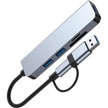 Fumeyabi Hepu Usb-C Hub 5 In 1 Alüminyum Type C Hub Multiport Adaptör