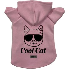 Odea Monopetz Kapişonlu Polar Sweatshirt Köpek ve Kedi Kıyafeti & Elbisesi Pembe Cool Cat Xs