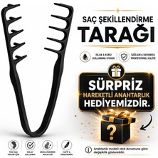 Fumeyabi Unisex, Islak ve Kuru Kullanım Için Uygun, Isıya Dayanıklı, Sağlam Yapılı Profesyonel Saç Şekillendirme Tarağı Salon Veya Ev Kullanımı Için Uygun (Renk Siyah)