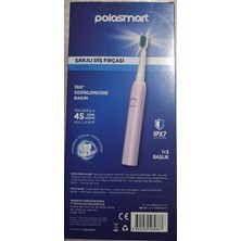 Polosmart Şarjlı Diş Fırçası PSC111 5 Farklı Çalışma Modu, 4 Başlık 3 Saat Kullanım Süresi, Fırça Orta