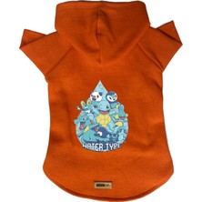 Odea Monopetz Kapişonlu Polar Sweatshirt Köpek ve Kedi Kıyafeti & Elbisesi Turuncu Scuerou M