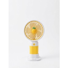 Fumeyabi Çiçek Tasarımlı Taşınabilir,şarjlı,mini El Fanı Sarı/beyaz DD5017SB