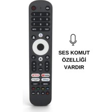 Electroon Profilo Netflix-Youtube-Prime Video-Disney Tuşlu LCD Akıllı Tv Kumanda - Ses Komutlu