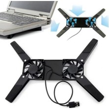 Fumeyabi Dizüstü Bilgisayar Soğutucu Laptop Soğutucu 2 Fanlı Mini USB Bağlantılı Plastik Ayak
