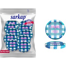 Universal Sarkap Kavanoz Kapağı, 82MM, Hava Geçirmez, Sızdırmaz, Konserve Için Uygun, 10'lu Paket (Amoremiomavi)