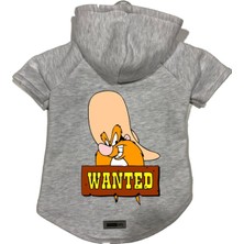 Odea Monopetz Kapişonlu Polar Sweatshirt Köpek ve Kedi Kıyafeti & Elbisesi Gri J Sam Xs