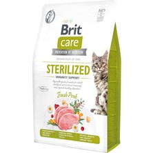 Odea Brit Care Immunity Support, Kısırlaştırılmış Kediler Için, Tahılsız, Hipoalerjenik, Domuz Etli Kuru Mama, 2 kg
