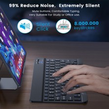 Fumeyabi Windows/android/ıos Sistemi Için Kablosuz Bluetooth Uyumlu Klavye Fare Seti Mini Ultra Ince Şarj Edilebilir Türkçe (Beyaz)