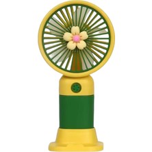 Fumeyabi Mini USB Fan, Taşınabilir, Farklı Renk Seçeneği (Yeşil-Sarı)