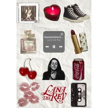Fumeyabi Lana Del Rey Sticker Laptop Tablet Telefon Ajanda Bullet Journal Motor Sticker Suya Dayanıklı Etiket