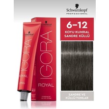 Schwarzkopf Igora Royal Küllü Tonlar 6-12 Koyu Kumral Sandre Küllü Saç Boyası