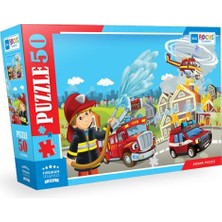 Blue Focus Fireman (Itfaiyec) - Puzzle 50 Parça