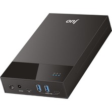 Fumeyabi JHD40 2.5" ve 3.5" Inç Sata HDD SSD Harici Disk Kutusu, USB 3.1 Type-C 5gbps, 3 Port USB Hub, 24TB Destekli