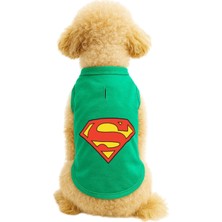Odea Mpz Pets Kedi ve Köpek Kıyafeti & Elbisesi Yeşil Superman Atlet M
