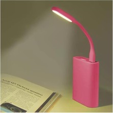 Fumeyabi Esnek Taşınabilir USB LED Işık Lamba Gece Lambası (2 Adet) Tüm USB Girişleriyle Uyumlu 17CM Pembe