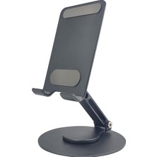 Fumeyabi Katlanabilir Telefon Tablet Tutucu Stand – 360° Dönebilen, Ayarlanabilir Yükseklik, Kaymaz Tabanlı, Hafif ve Taşınabilir Evrensel Cihaz Standı