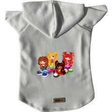 Odea Monopetz Kapişonlu Polar Sweatshirt Köpek ve Kedi Kıyafeti & Elbisesi Beyaz CANDO003 L