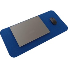 Fumeyabi Keçe Masa Üstü Mouse Pad ve Bilgisayar Düzenleyici 70X32 cm – Antibakteriyel Mat, Doğal Keçe Mat, Masa Koruyucu Altlık, Ofis ve Ev Için Minimalist Tasarım (Mavi)