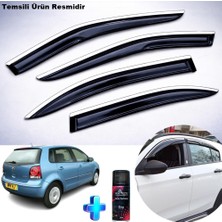 Caraks Vw Polo Hb Krom Cam Rüzgarlığı Abs Nikelajlı Krom Mügen Cam Rüzgarlığı 2002-2009 Arası 4 Parça + Ebrayn 150 ml Koku