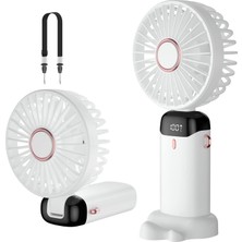 Fumeyabi El Fanı, Taşınabilir Mini Fan, Şarj Edilebilir, 5 Hız Ayarlı Küçük Cep Fanı, Dahili 4200MAH Pil, Ofis Için Katlanabilir USB Fan, Dış Mekan