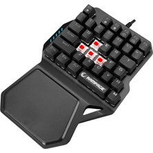 Fumeyabi KB-R77 Palm USB Rainbow Backlight Outemu Blue Switch Mekanik 36 Tuşlu Mini Gaming Oyuncu Klavyesi