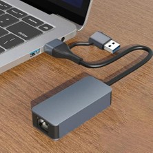 Fumeyabi CR14 Type-C/usb 3.0'dan 2500MBPS RJ45 Ethernet Adaptör Mac Windows Uyumlu Alüminyum Kasa 2.5gbps