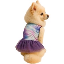 Odea Mpz Pets Kedi ve Köpek Kıyafeti & Elbisesi Mor Işıltılı Tüllü Elbise Xs