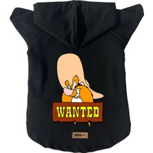 Odea Monopetz Kapişonlu Polar Sweatshirt Köpek ve Kedi Kıyafeti & Elbisesi Siyah J Sam M