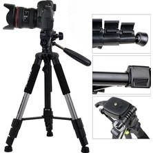 Fumeyabi Profesyonel Q111 Taşınabilir 5kg Taşıma Kapasiteli 139,7CM Alüminyum Tripod Gri
