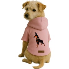 Odea Monopetz Baskılı Içi Polarlı Köpek ve Kedi Kıyafeti & Elbisesi - Pembe Renk Kapüşonlu Hoodie B2AC0, 2xl