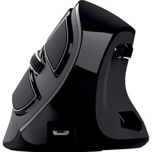 Fumeyabi 23731 Şarj Edilebilir Kablosuz Dikey, Ergonomik Mouse, USB Alıcısı Veya Bluetooth Bağlantısı, 9 Adet Buton (5 Tanesi Programlanabilir),led Ekran,bluetooth Sürümü 5.0,rf 2.4ghz