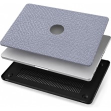Fumeyabi MacBook Air 13.6 Inç Kılıf Sert Koruyucu Kapak Hard Case A2681 A3113 A3240 A3449 M2 M3 M4 M5 Uyumlu Dokulu Desenli Ince Hafif Havalandırmalı Açık Mavi