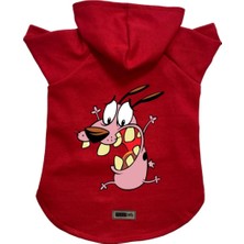 Odea Monopetz Kapişonlu Polar Sweatshirt Köpek ve Kedi Kıyafeti & Elbisesi Kırmızı Courage S